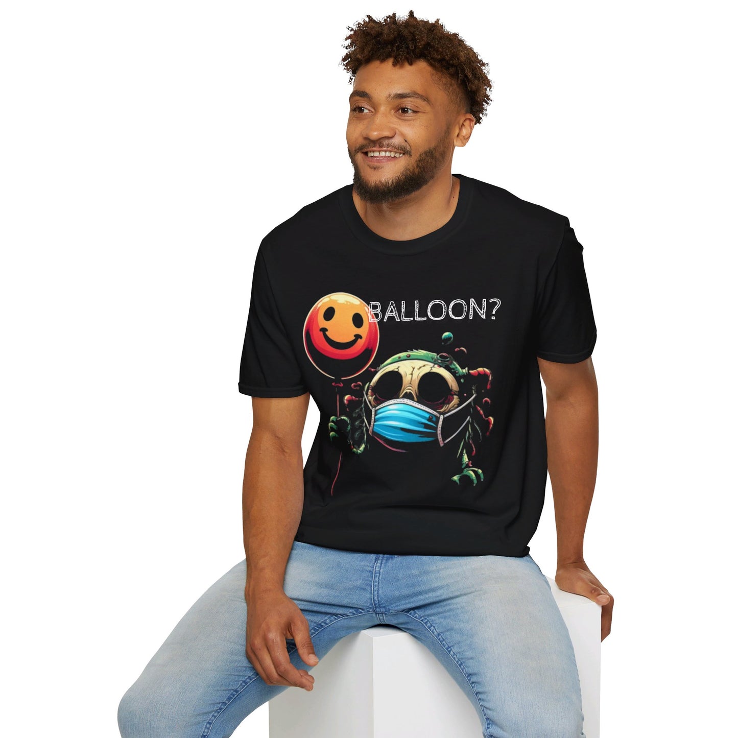 Balloon Mask Street Tee - Edgy Urban Style