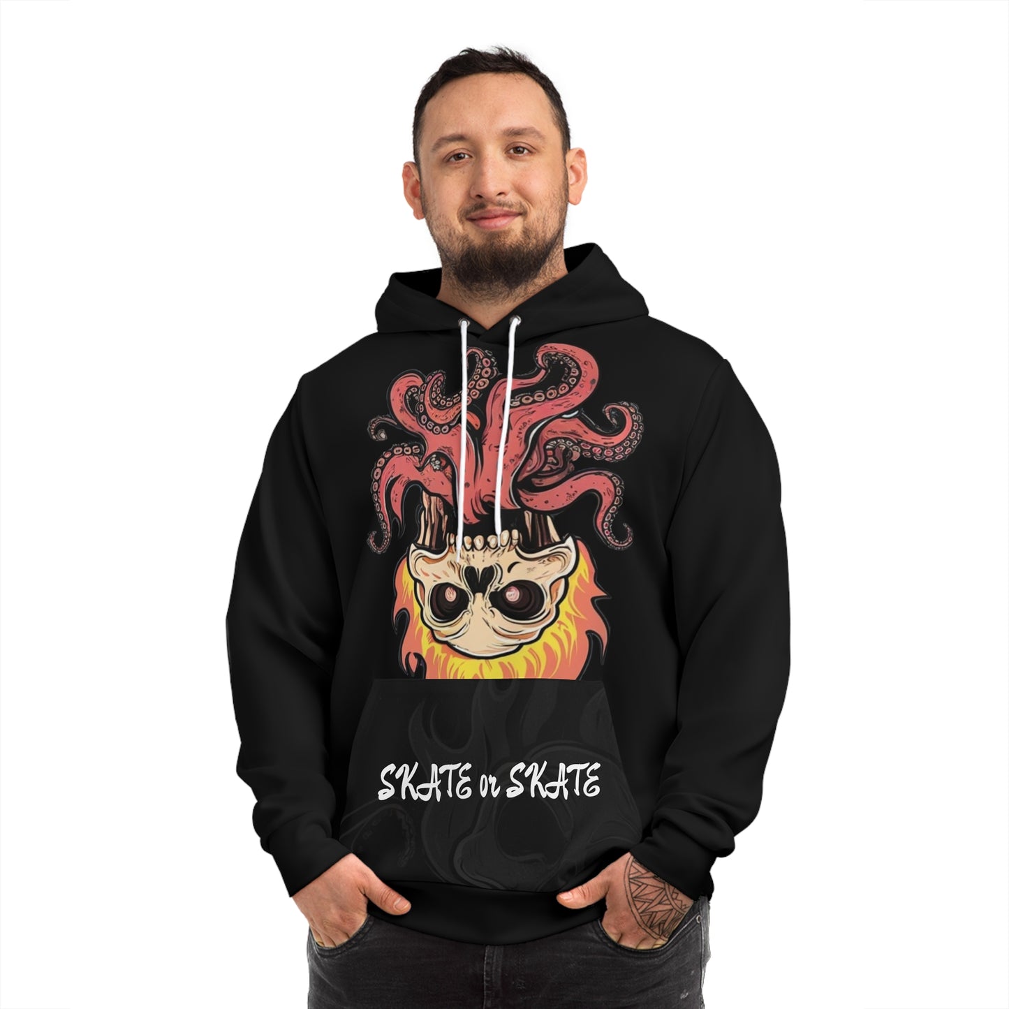 Skull Tentacle Skate Hoodie - Bold Streetwear Design